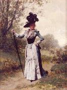 Jan van Beers Lady of the Directoire oil painting